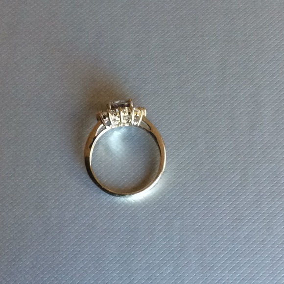 Mystic topaz & white topaz ring. 14k over sterling - Picture 2 of 3